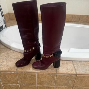 Tory Burch burgundy Heeled Boots